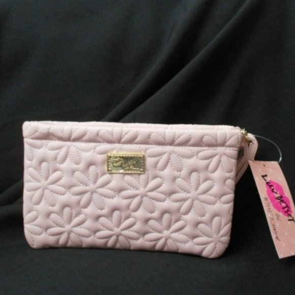 Betsey Johnson Handbags - Betsey Johnson PINK FLOWER WRISTLET/WALLET